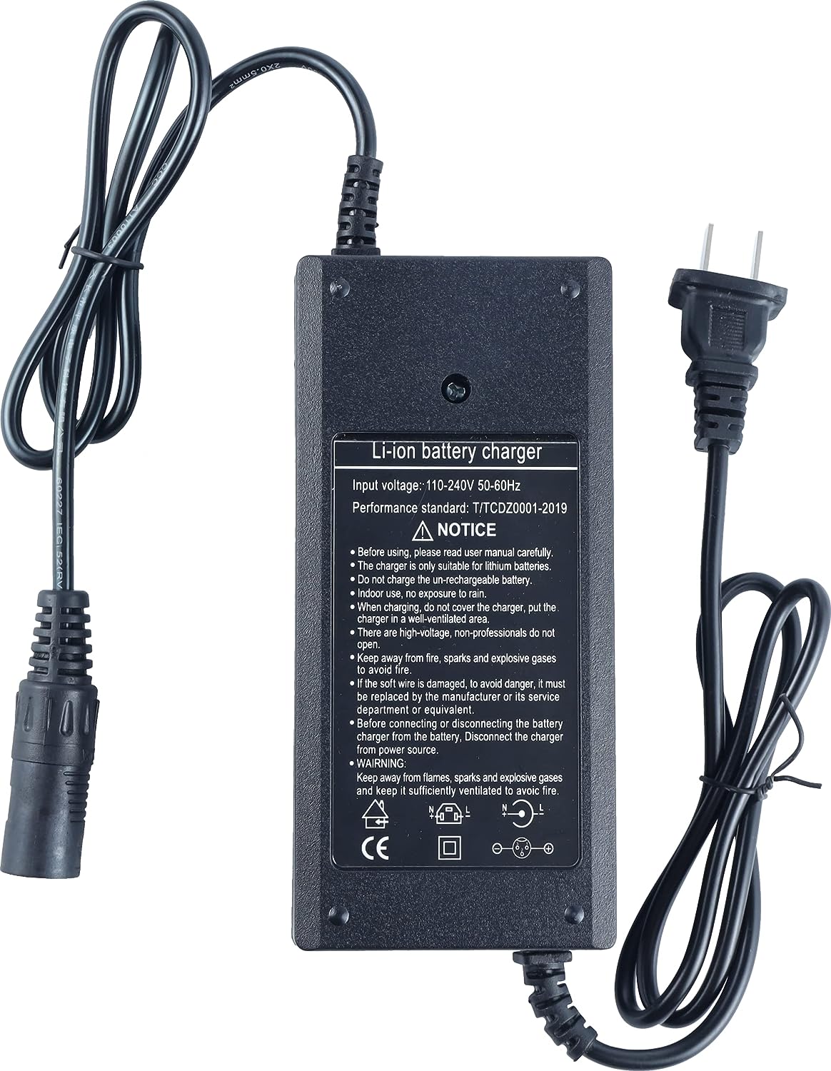 EBKAROCY 54.6V 3A Charger for 48v Lithium li-ion Battery Pack with XLR Connector Input Voltage 110-240V