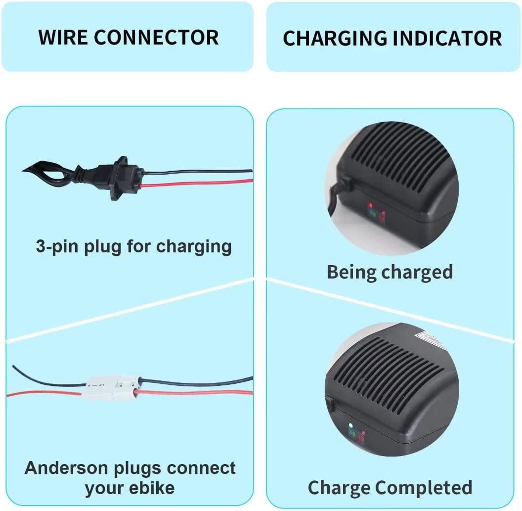 Batería Ebike 48V 40AH LiFePO4 Batería con cargador 5A, 50A BMS