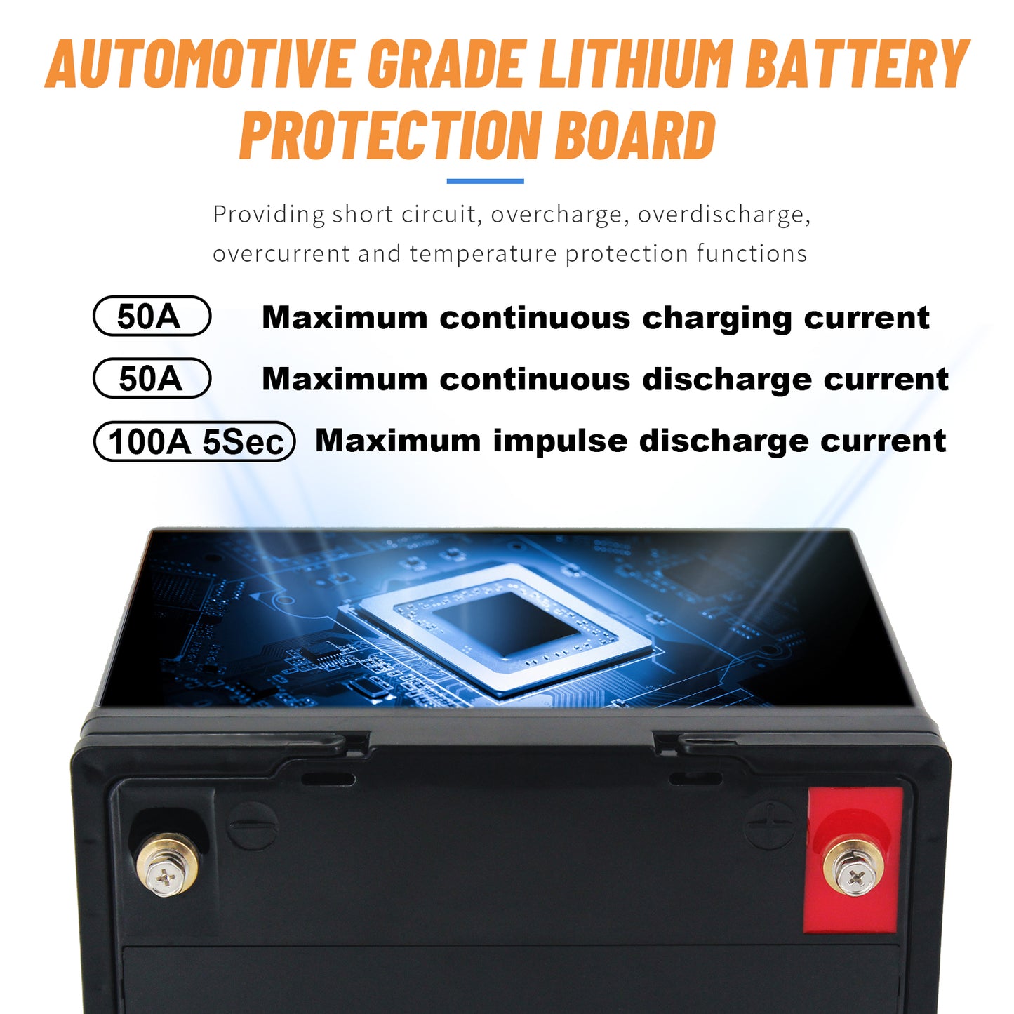 BtrPower 12V 50AH LiFePO4 Battery for RV,Solar System,Trolling motor