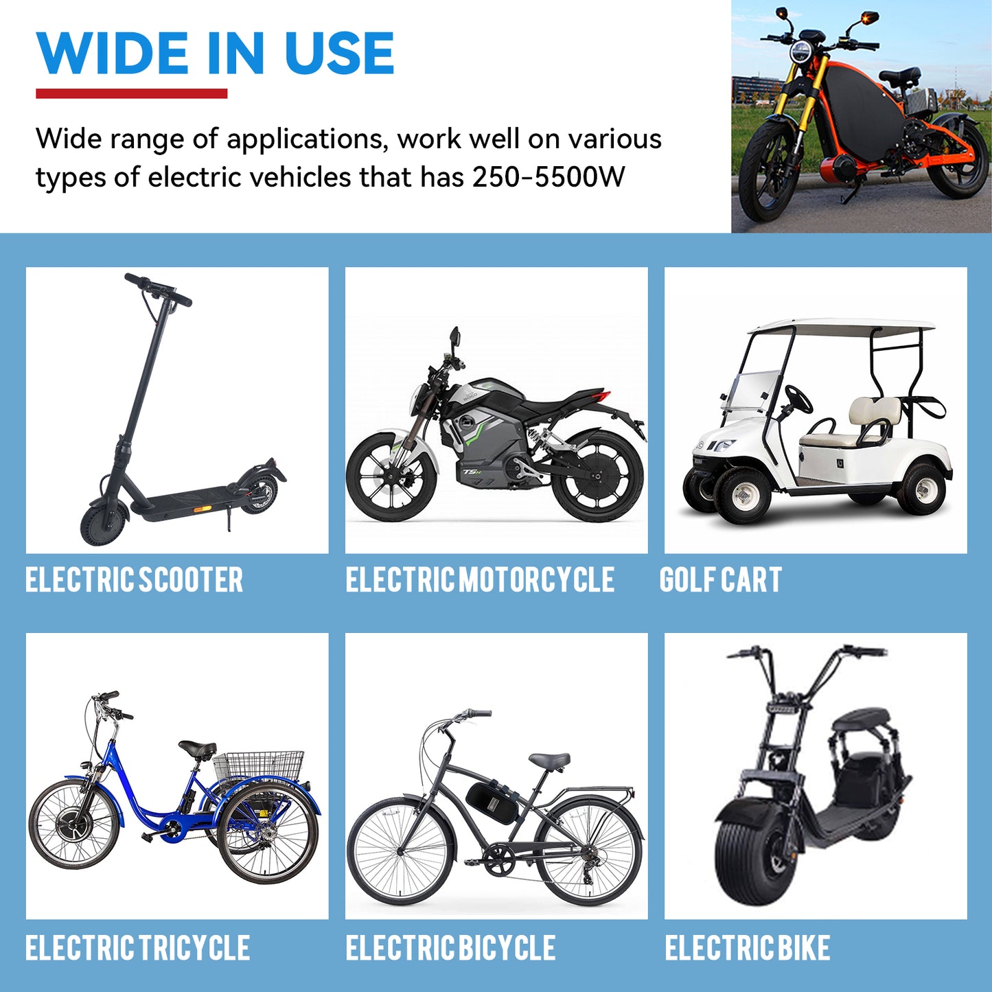 72v Ebike Battery 80Ah Lithium Li-ion 80A BMS for 5000W Electric Bike Scooter