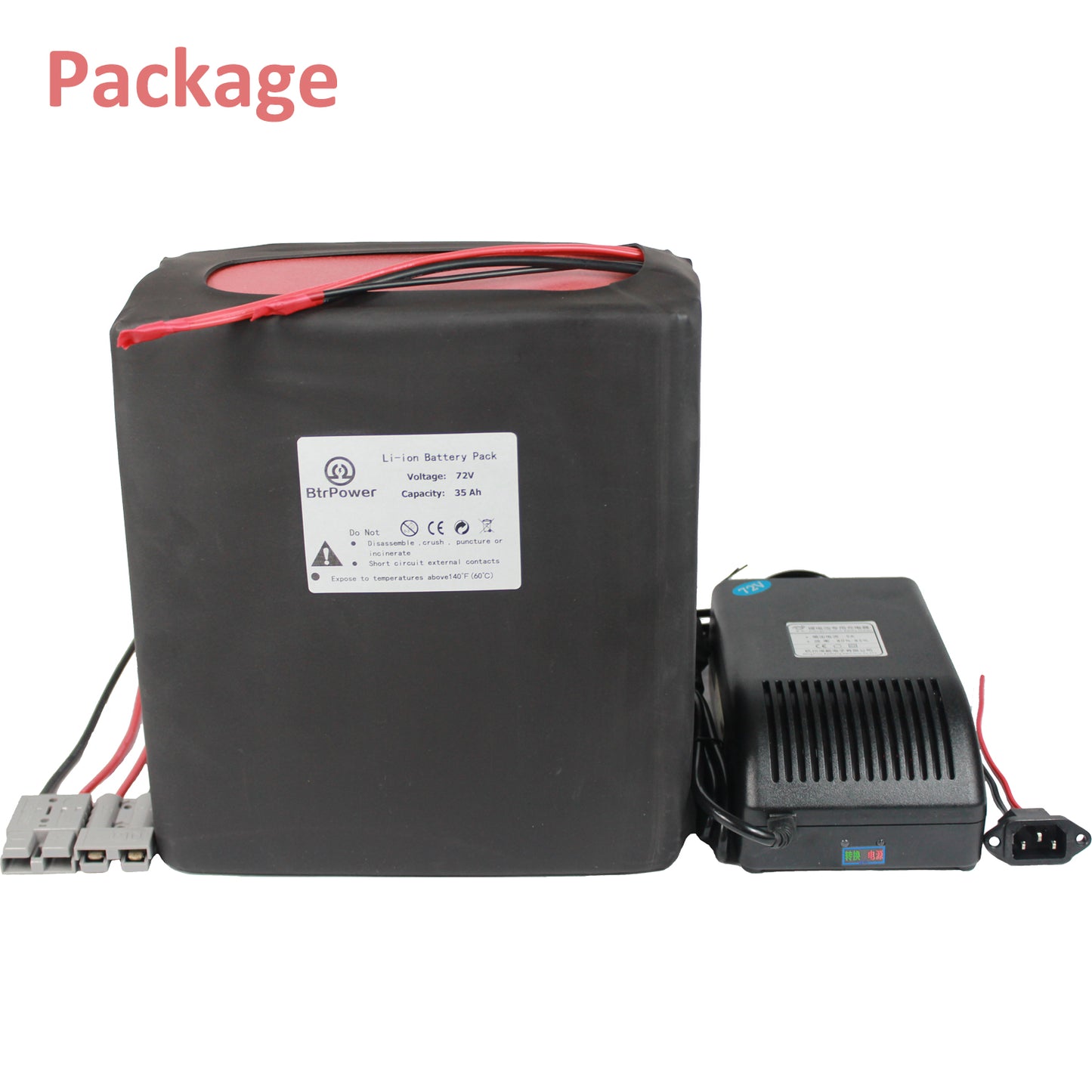 BtrPower Ebike Battery 72V 35AH Lithium ion Battery Pack with 50A BMS,5A Charger