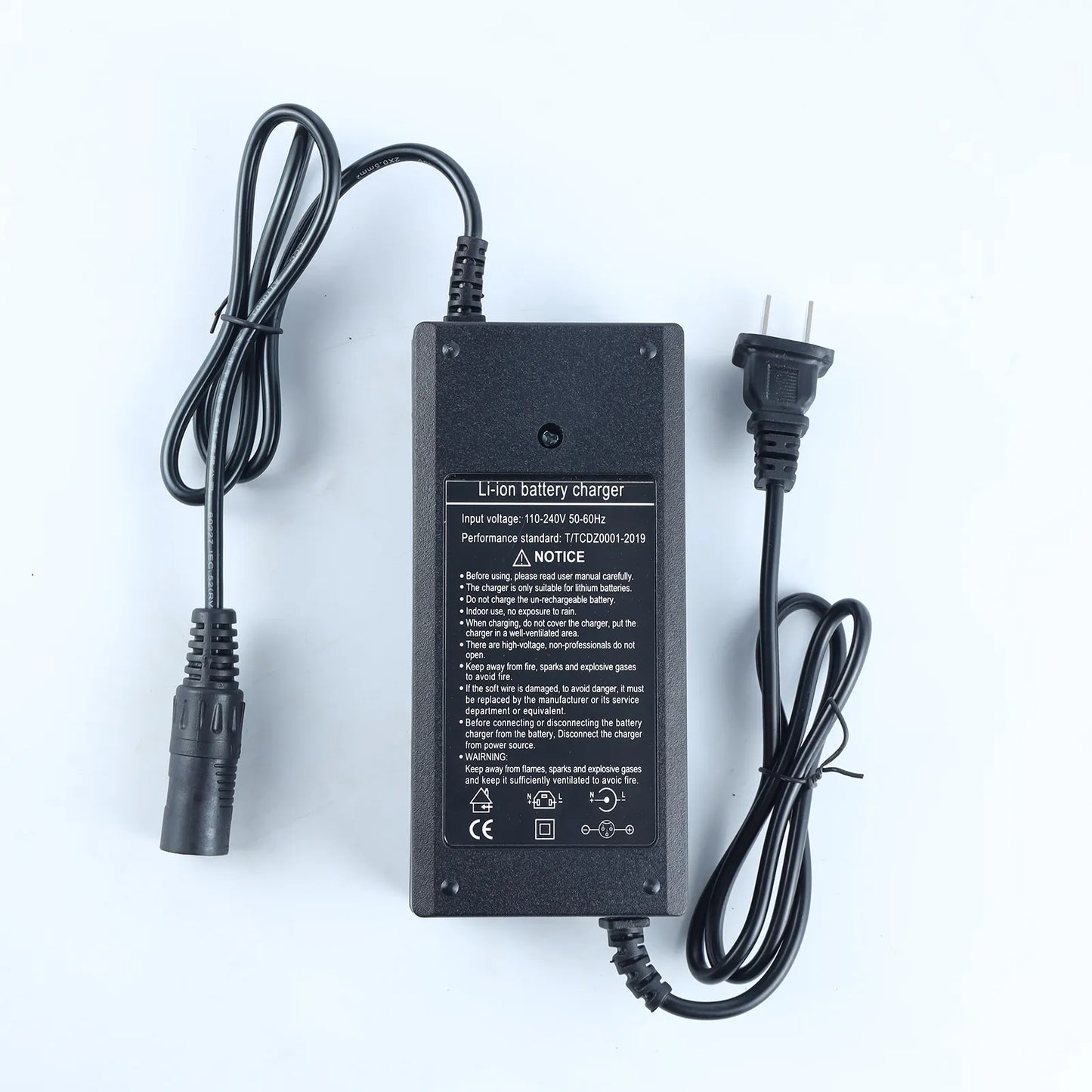 EBKAROCY 54.6V 3A Charger for 48v Lithium li-ion Battery Pack with XLR Connector Input Voltage 110-240V