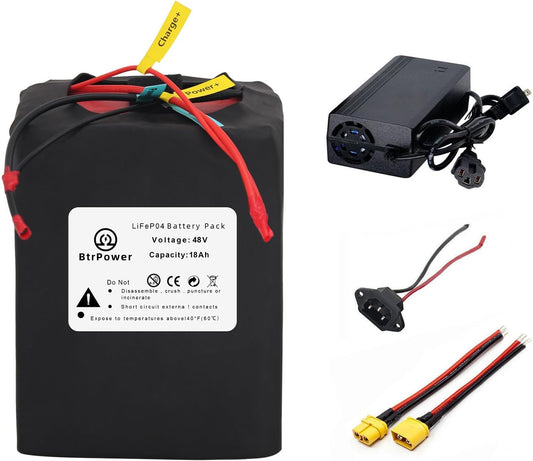 48v 18Ah Lifepo4 Ebike Battery Pack for 1000W Electric Bike Scooter with Charger