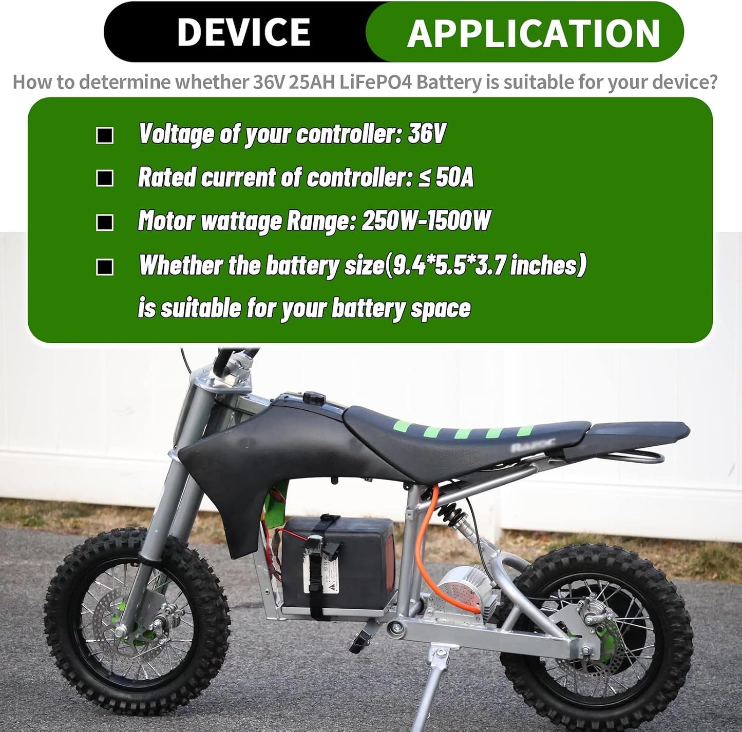36V 25Ah Ebike Battery Pack Lithium LiFePO4 for Scooter Electric Bike 50A BMS