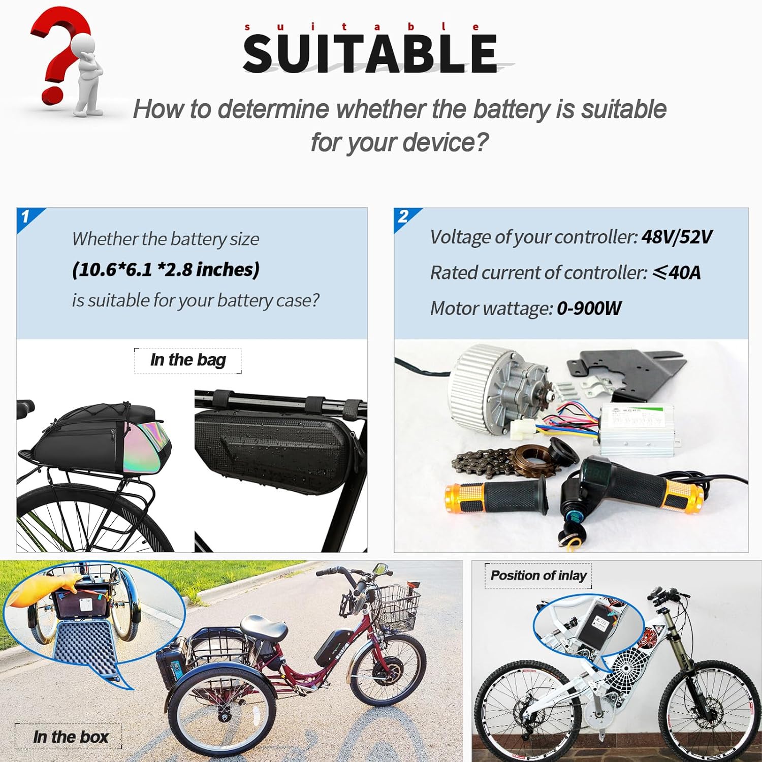 electric power pack for bicycle 48V 16Ah Ebike Battery Pack LiFepo4 Lithium Batteries for 250W-750W El – BtrPower