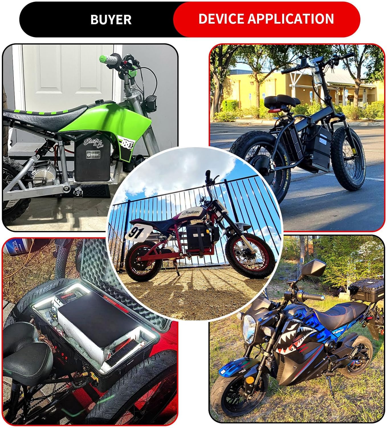 72V 60Ah Lithium-Ionen-Akku für 500W-5000W Fahrrad Elektro roller 80A BMS