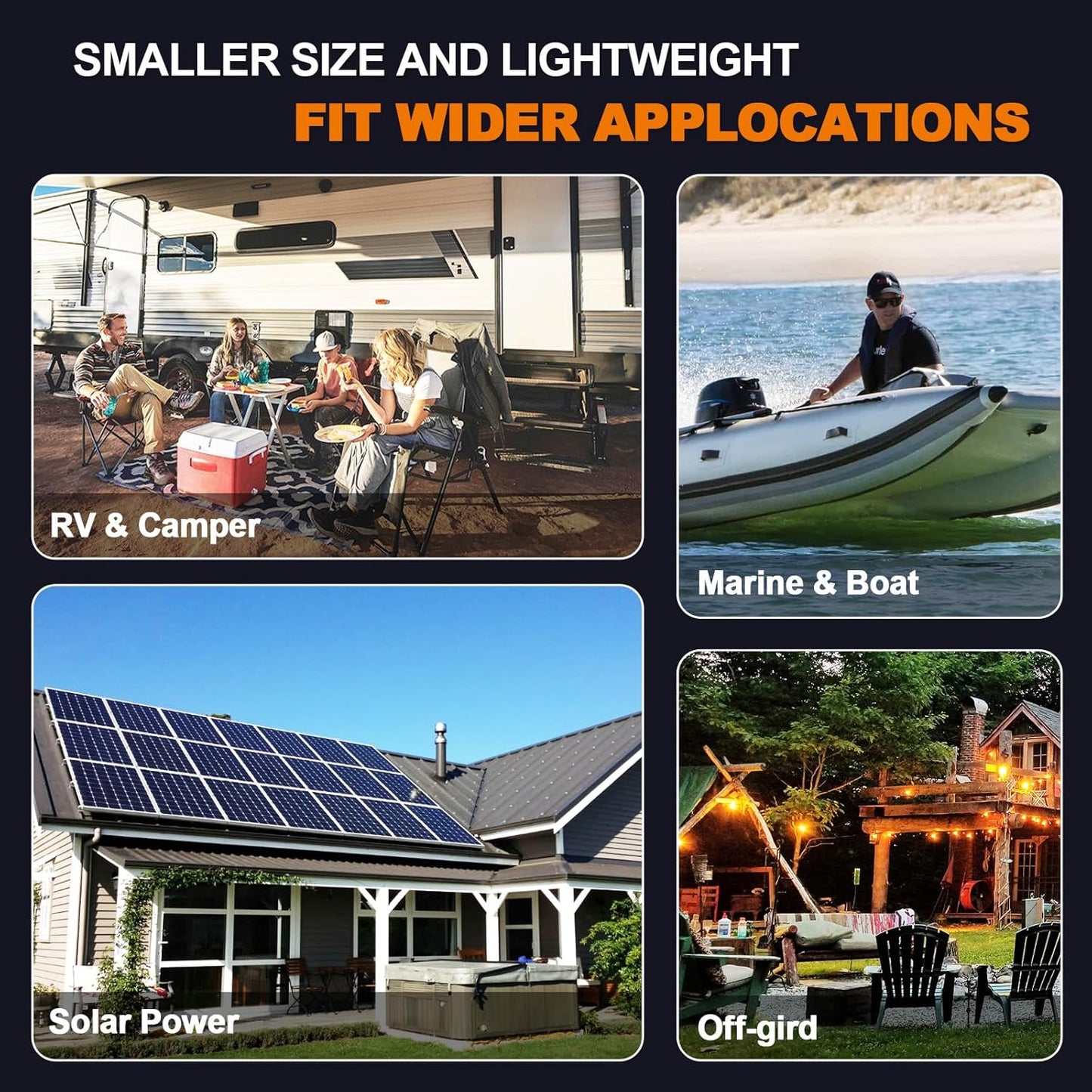 24V 100Ah BtrPower Lithium LiFePO4 Battery for RV Marine Solar System 100A BMS