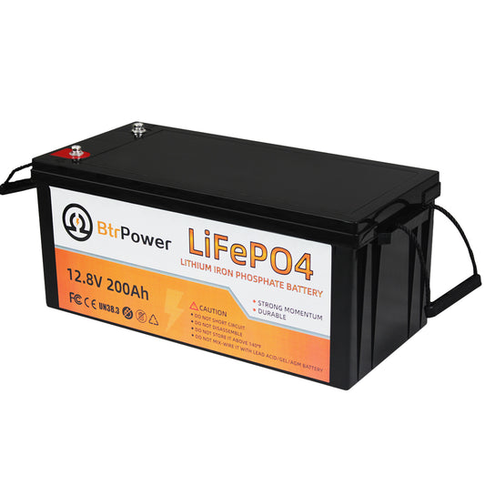 12V 200AH LiFePO4 Lithium Battery Pack 100A BMS for RV Marine Solar System Trolling Motor