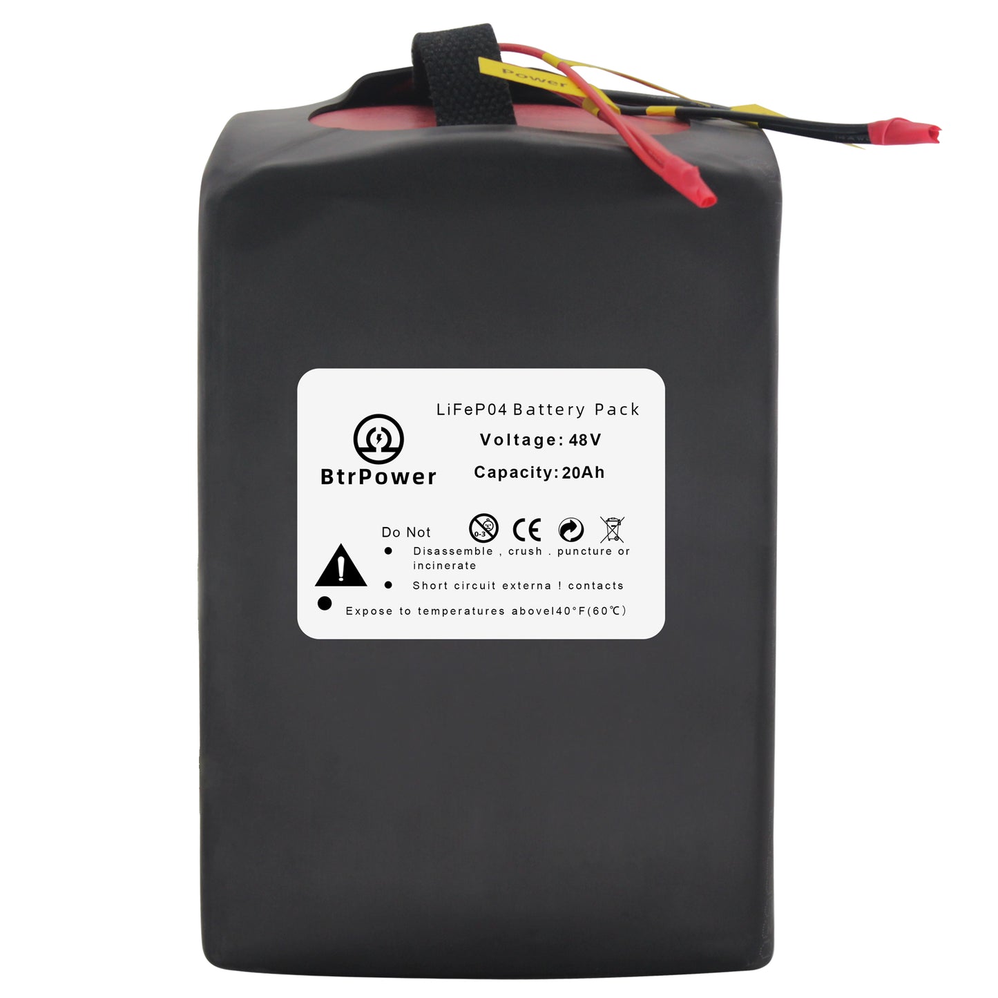 Eike Battery 48V 20AH LiFePO4 Akkupack mit 3A Ladegerät, 40A BMS