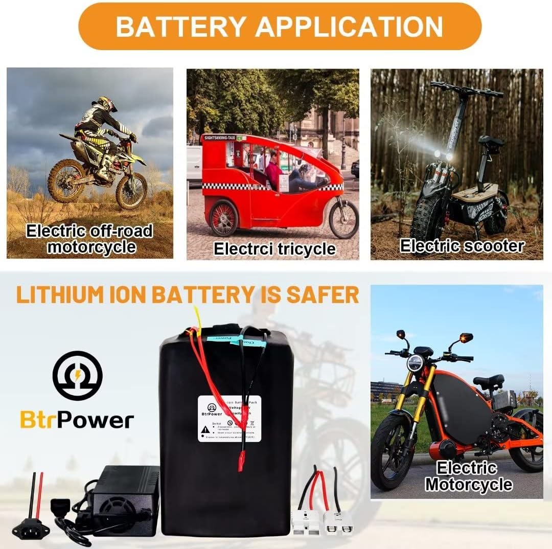 48v 20ah Rechargeable Li-ion Lithium Battery for Pack Ebike Scooter 1000W Motor